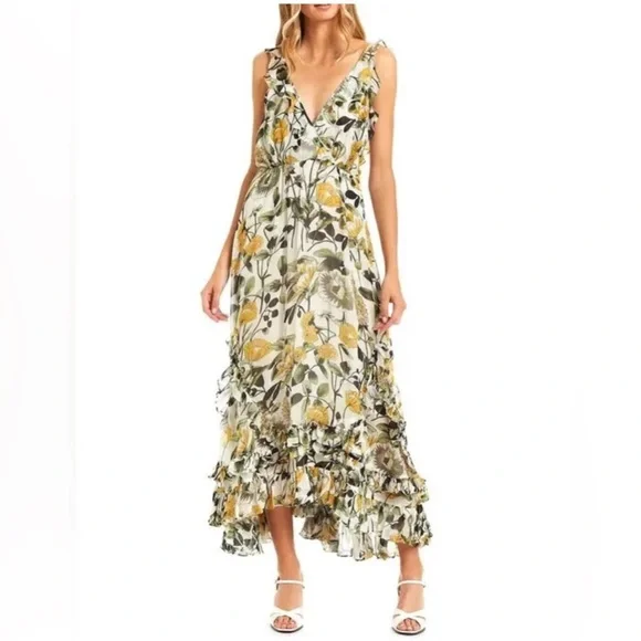 Secret Mission Super Natural Celia Maxi Open Back Dress in Poppy yellow - Picture 2 of 11